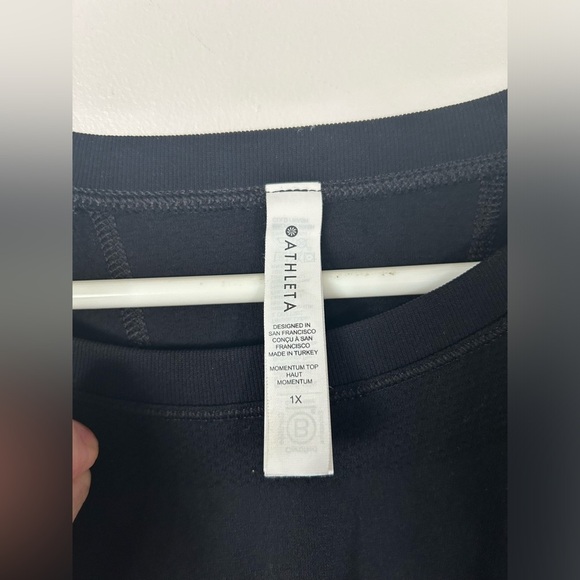Athleta MOMENTUM SEAMLESS TOP Black XL - Picture 6 of 10